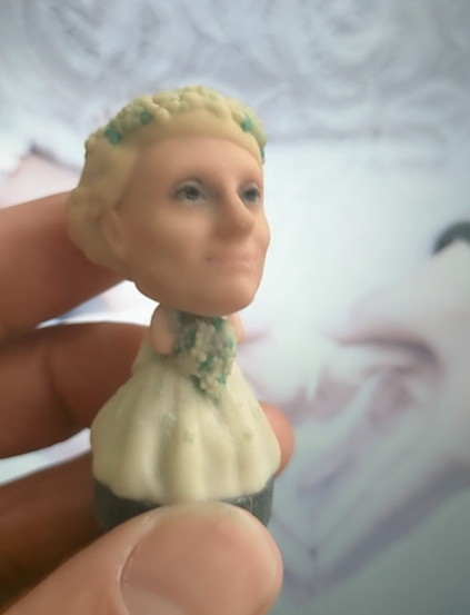 3d poppetje van een bruid met The Bobbleshop 3D figurines