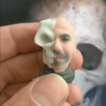 3d figurines van een schedel