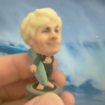 3d surfer by the Bobbleshop 3D figurines 3d poppetjes golfsurfer